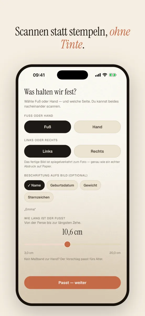Small Steps: Scan vorbereiten
