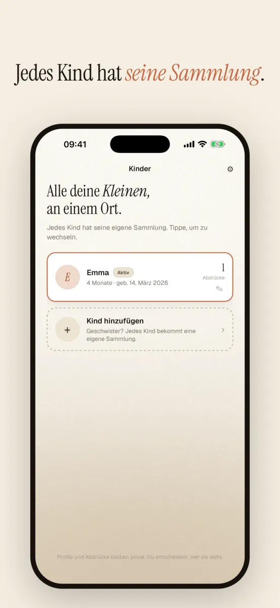 Small Steps: Sammlung pro Kind